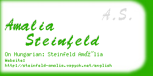 amalia steinfeld business card